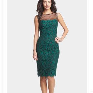 Tadashi Shoki Green Lace Dress